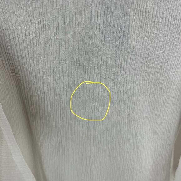 Haute Hippie Starshine Silk Cold-Shoulder Blouse in White XS - Picture 9 of 12